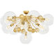 Soleil 13 Light 35.43 inch Gold and Clear Glass Ceiling Lamp Ceiling Light