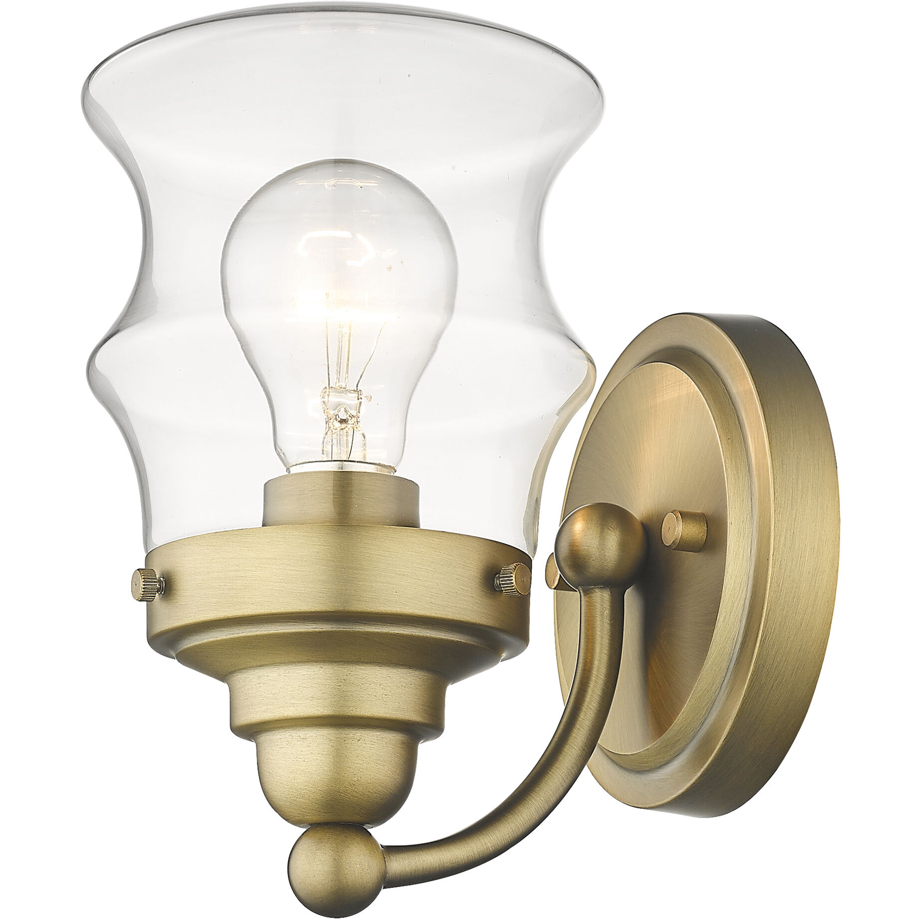 Keal 1 Light 5 inch Antique Brass Vanity Light Wall Light