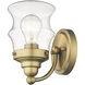 Keal 1 Light 5 inch Antique Brass Vanity Light Wall Light