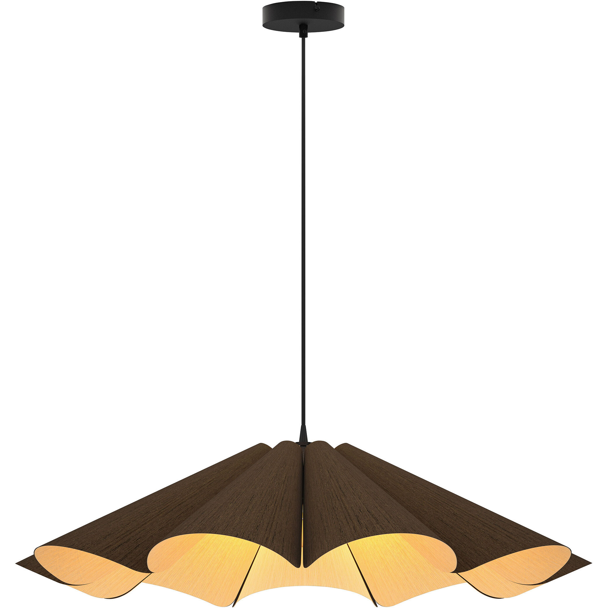 Delfina 1 Light 31.5 inch Black Pendant Ceiling Light in Ebony/Ash, 32 in, WEP Collection