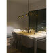 Bowery LED 50 inch Black Chandelier Ceiling Light, Semi-Flush Mount