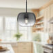 Samar 1 Light 7.5 inch Black Pendant Ceiling Light in Transition Smoked Glass
