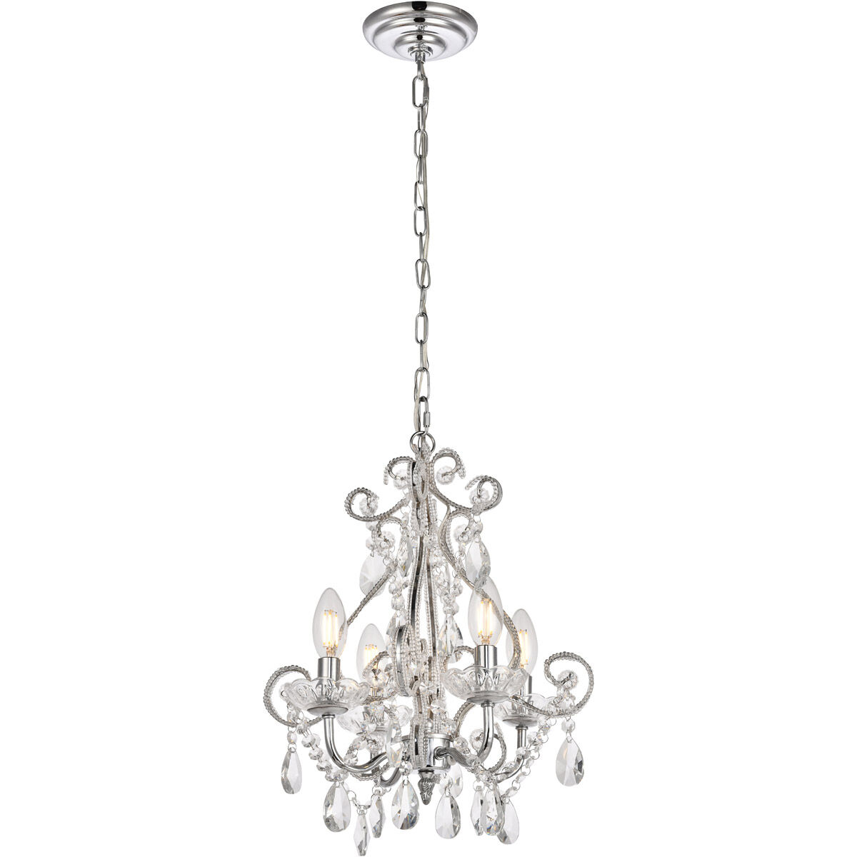 Kato 4 Light 12.6 inch Chrome Pendant Ceiling Light