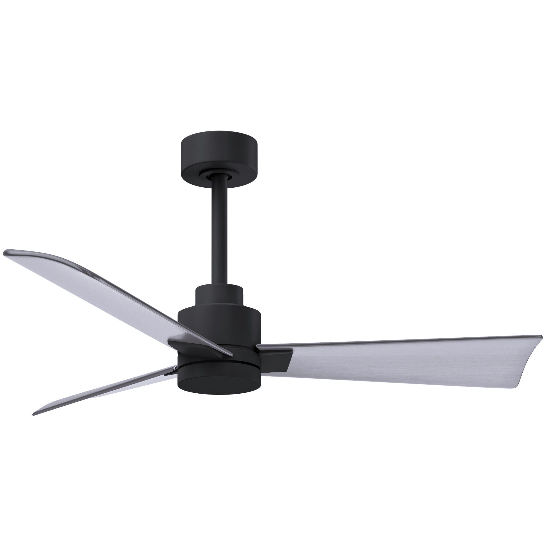 Atlas Alessandra 42 inch Matte Black with Brushed Nickel Blades Ceiling Fan