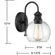 Farmhouse Outdoor Wall Lantern in Black