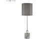 Discretion 33 inch 100.00 watt Polished Nickel with Gray Buffet Lamp Portable Light