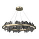 Hildene LED 38 inch Soft Gold and Black Pendant Ceiling Light in Soft Gold/Black, Circular