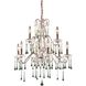 Opulence 9 Light 25 inch Rust with Clear and Green Chandelier Ceiling Light in Lime Crystal