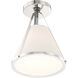 Fulton 1 Light 9.25 inch Polished Nickel Semi Flush Ceiling Light