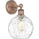 Athens Water Glass 1 Light 8 inch Antique Copper Sconce Wall Light in Clear Glass