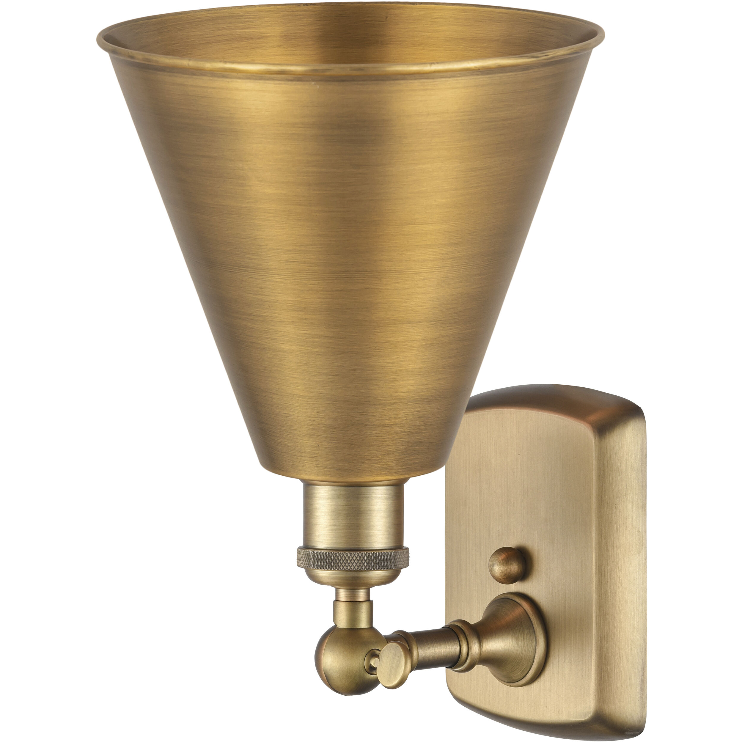 Ballston Cone 1 Light 8 inch Brushed Brass Sconce Wall Light