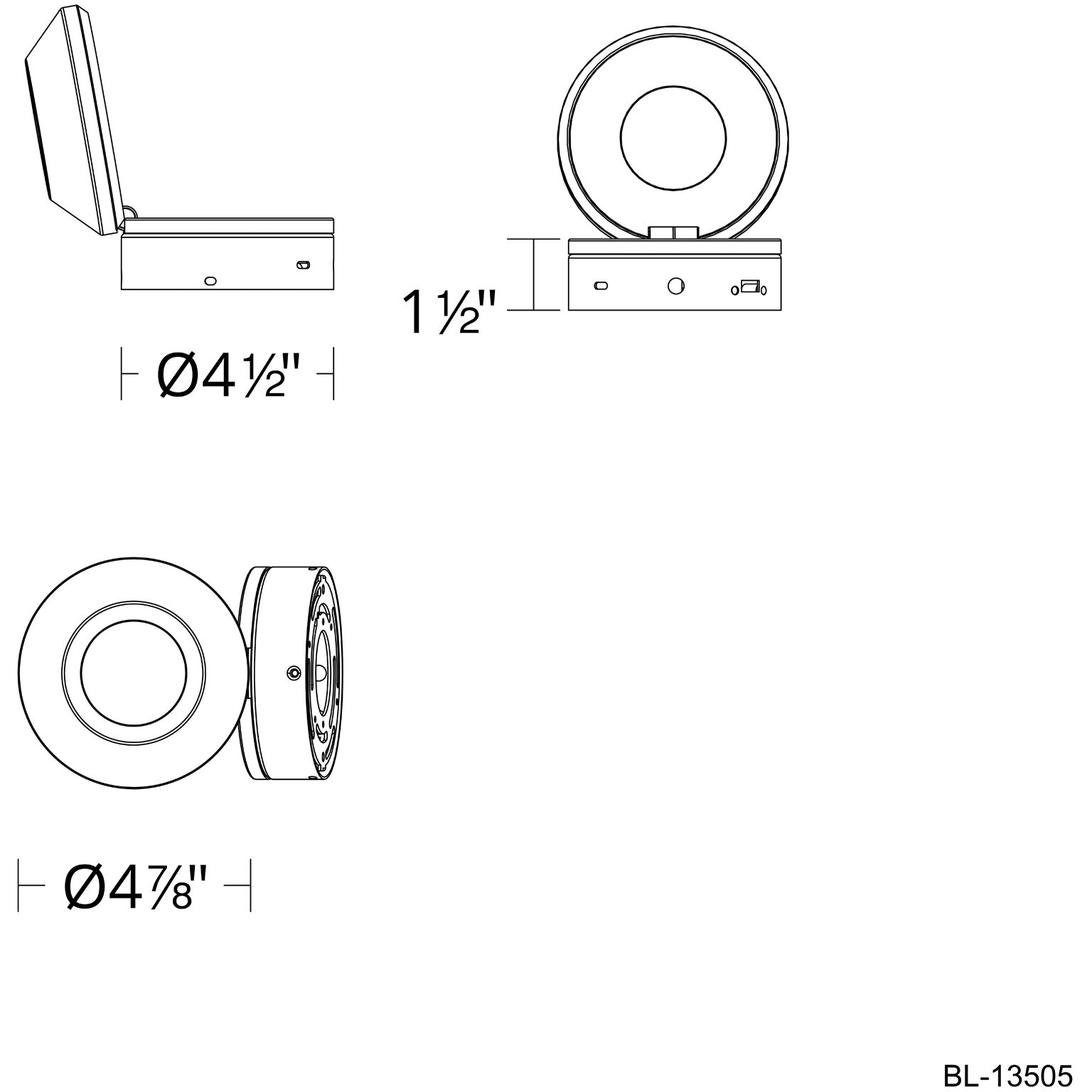 Flipside Reading Light Wall Light in Aged Brass, dweLED