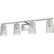 Lightweave 4 Light 32 inch Polished Nickel Vanity Light Wall Light