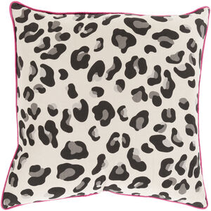 Amour 18 X 18 inch Beige/Black/Gray/Magenta Accent Pillow