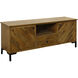 Plankwood 59 inch Distressed and Light Brown and Black Media Cabinet