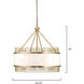 Upsala 8 Light 32 inch Antique Brass & White Alabaster Chandelier Ceiling Light