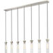 Beau 7 Light 54 inch Brushed Nickel Linear Chandelier Ceiling Light