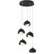 Brooklyn 5 Light 16 inch Black and Black Pendant Ceiling Light