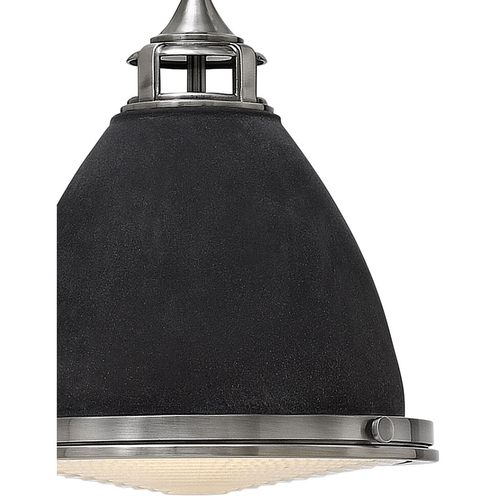 Amelia 1 Light 12.75 inch Aged Zinc with Antique Nickel Indoor Mini Pendant Ceiling Light