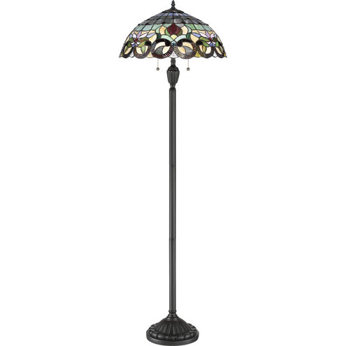 Tiffany 62 inch 75 watt Vintage Bronze Floor Lamp Portable Light, Naturals