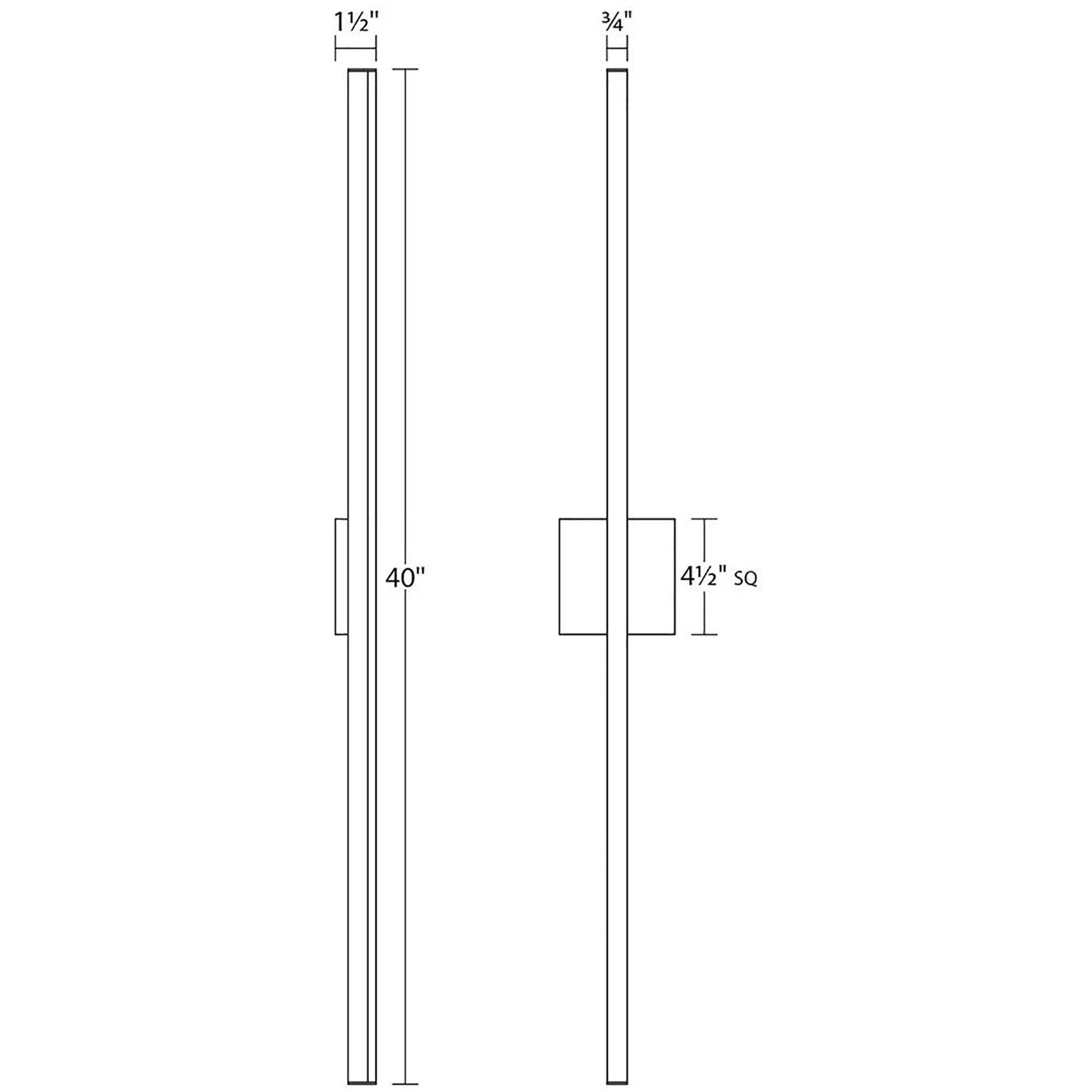 Stix LED 0.75 inch Bright Satin Aluminum Vanity Light Wall Light