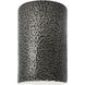 Ambiance Cylinder LED 9.5 inch Hammered Pewter Outdoor Wall Sconce, Small