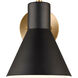 Towner 1 Light 7 inch Satin Brass Wall Bath Fixture Wall Light