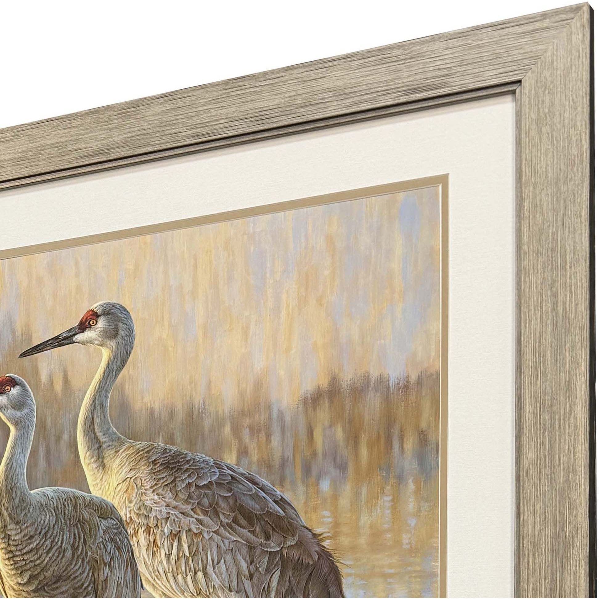 Reflection Blue and Beige and Multi Framed Art