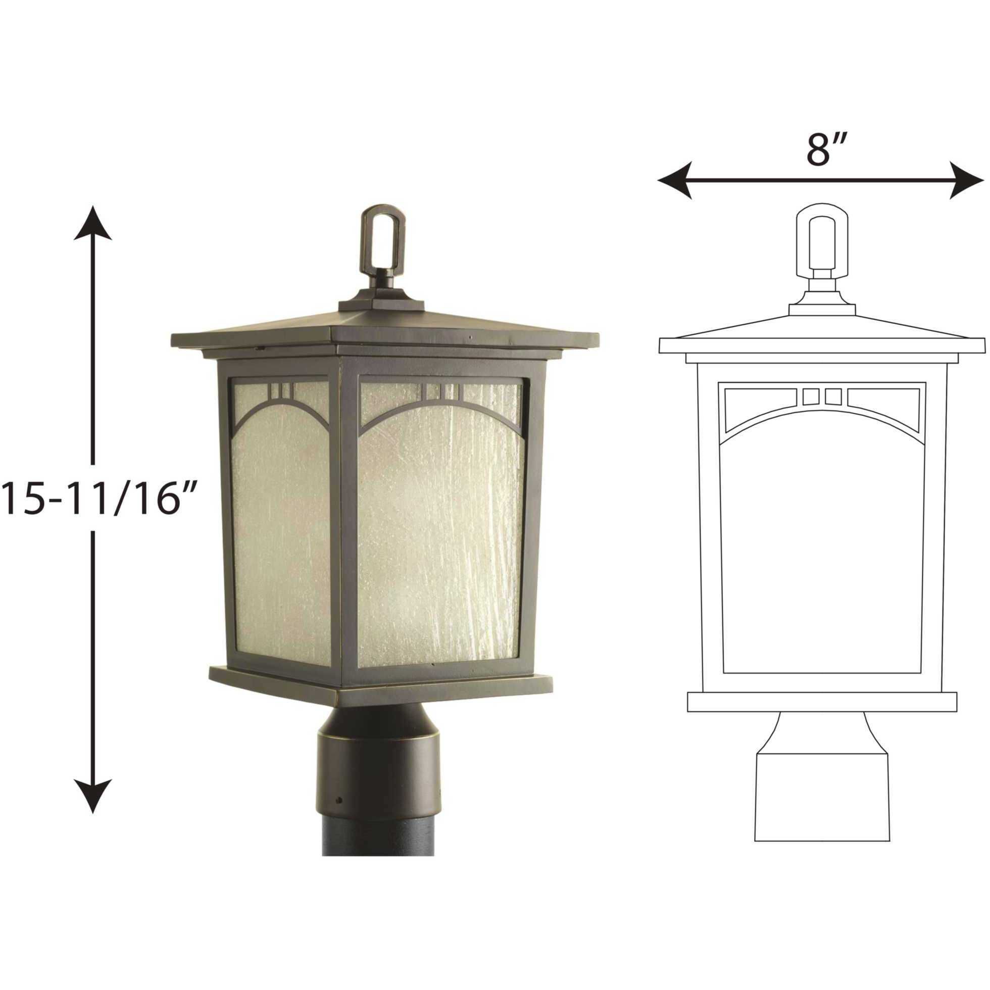 Residence 1 Light 16 inch Antique Bronze Outdoor Post Lantern