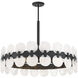 Boca 10 Light 35.5 inch Matte Black Chandelier Ceiling Light