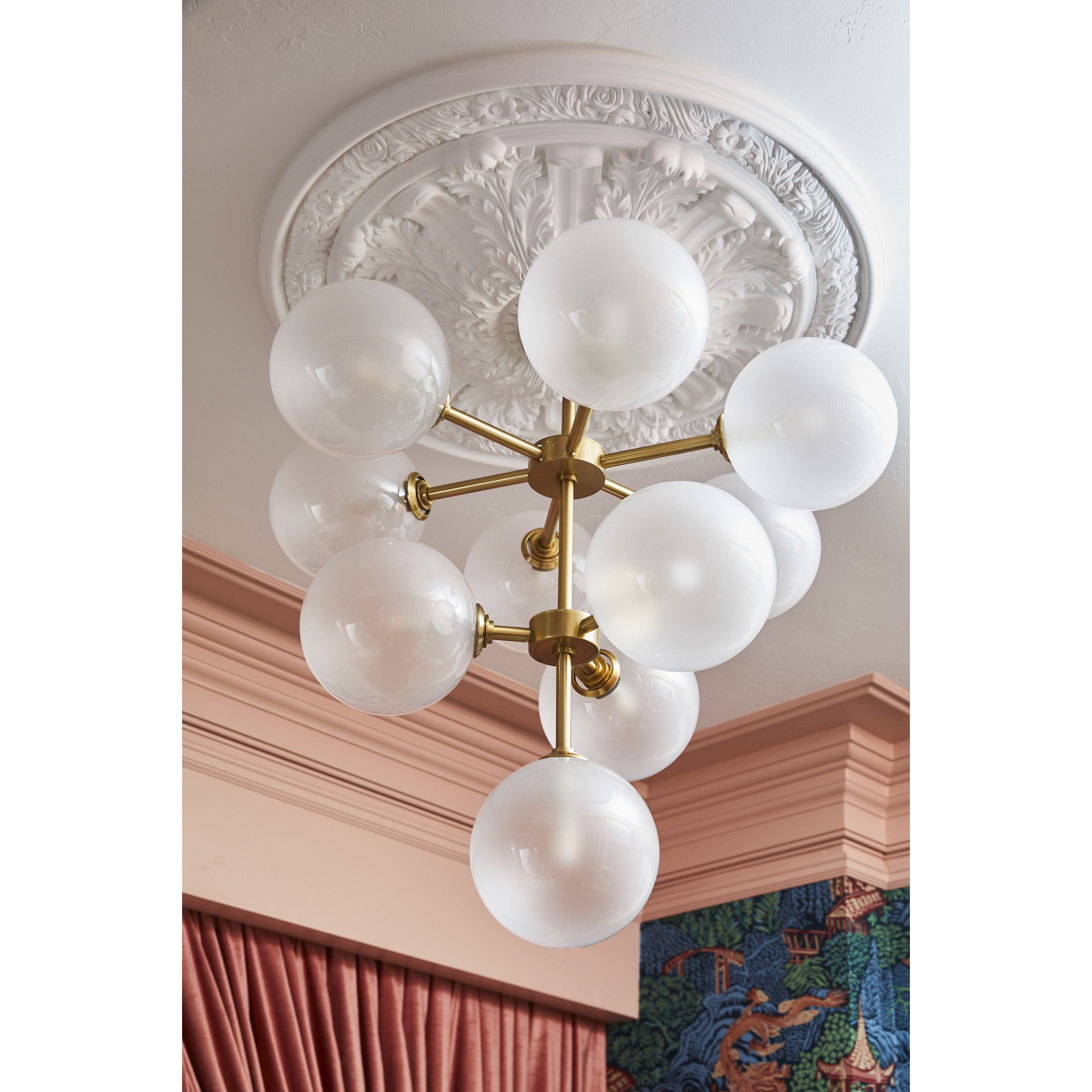 Ashleigh LED 30 inch Aged Brass Chandelier Ceiling Light