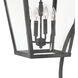 Heritage Trellis Outdoor Wall Mount Lantern in Aged Zinc, Non-LED, Extra Large