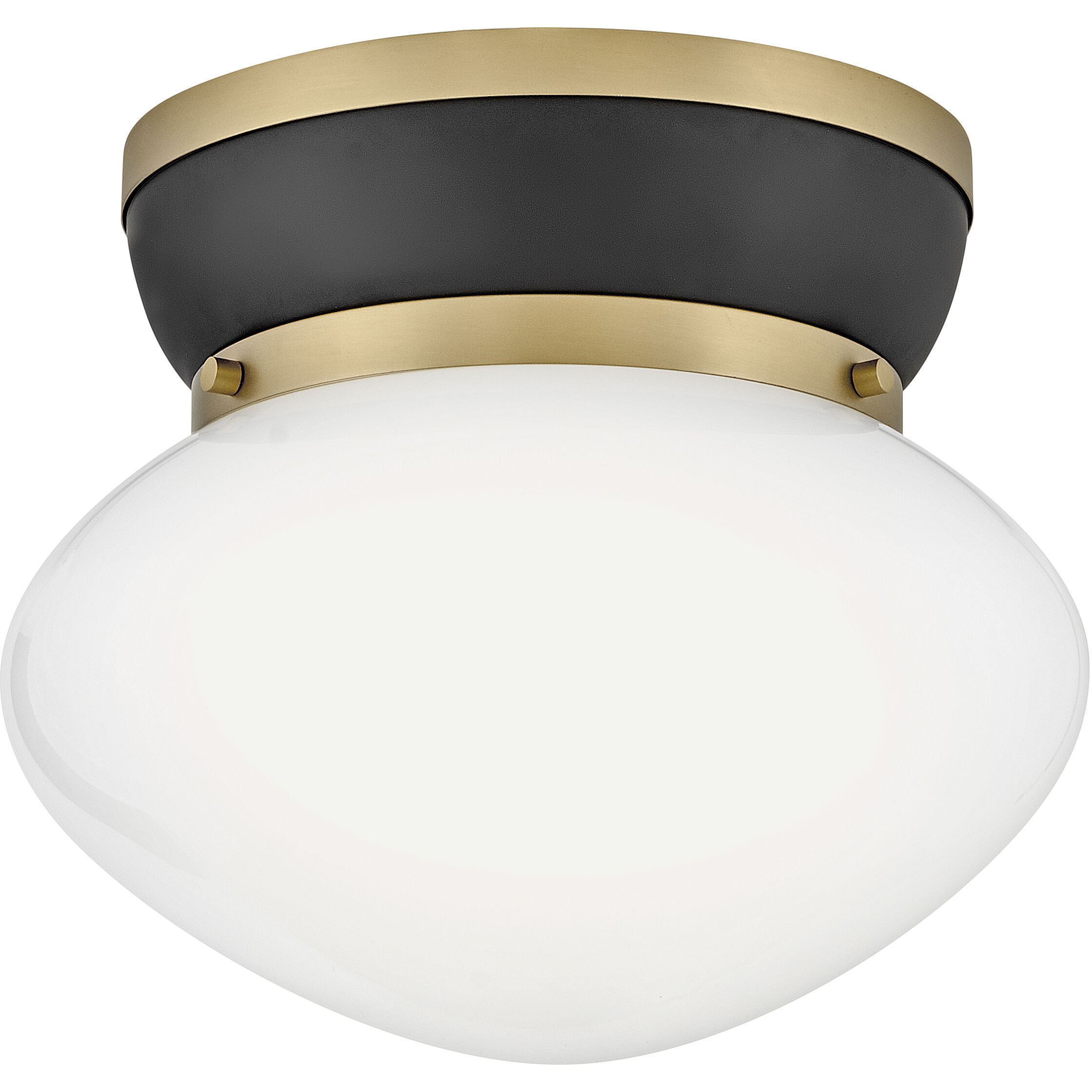 Lucy 1 Light 12 inch Black with Lacquered Brass Flush Mount Ceiling Light