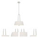 Studio 2 Light 15 inch Satin Platinum Inverted Pendant Ceiling Light