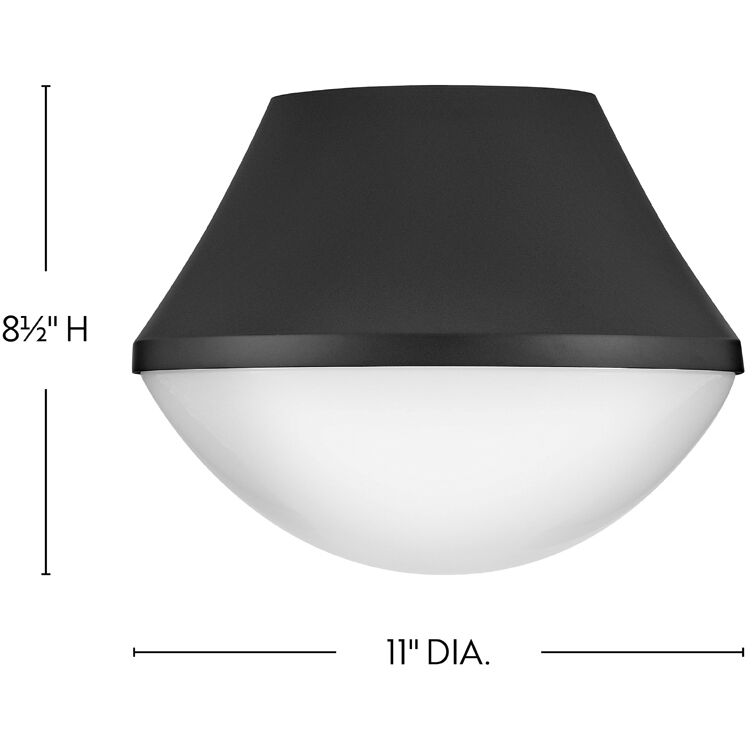 Haddie LED 11 inch Black Foyer Light Ceiling Light, Flush Mount
