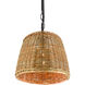 Basket 6 Light 55 inch Blacksmith/Natural Linear Chandelier Ceiling Light, Oval