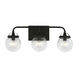 Bryce 3 Light 21.75 inch Midnight Black Bath Vanity Wall Sconce Wall Light