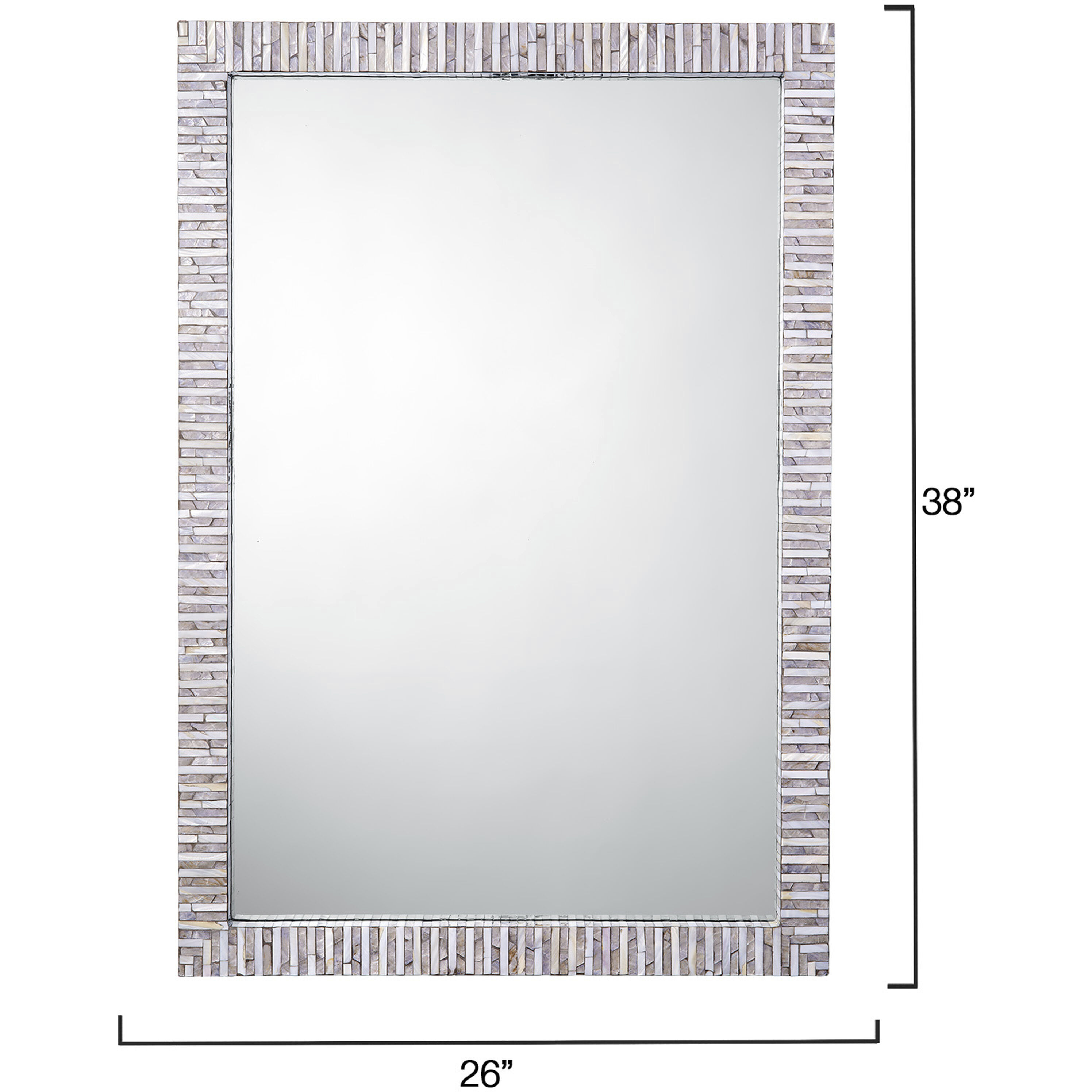 Marmot 38 X 26 inch Grey Wall Mirror