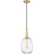 Quoizel Piccolo 1 Light 8 inch Satin Brass Mini Pendant Ceiling Light