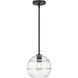 Swirl 1 Light 8.5 inch Matte Black Pendant Ceiling Light