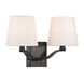 Clayton 2 Light 14 inch Old Bronze Wall Sconce Wall Light