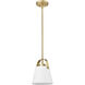 Z-Studio 1 Light 8 inch Heritage Brass Pendant Ceiling Light