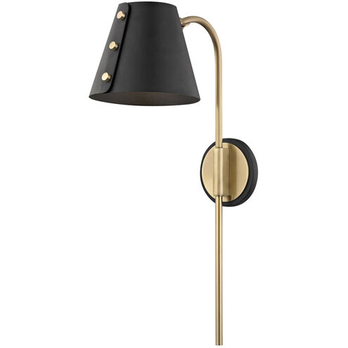 Meta LED 7 inch Aged Brass Wall Sconce Wall Light