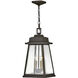 Bainbridge 2 Light 10 inch Oil Rubbed Bronze with Heritage Brass Outdoor Hanging Lantern