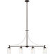Elmwood Park Linear Chandelier Ceiling Light in Bronze