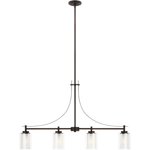 Elmwood Park Linear Chandelier Ceiling Light in Bronze
