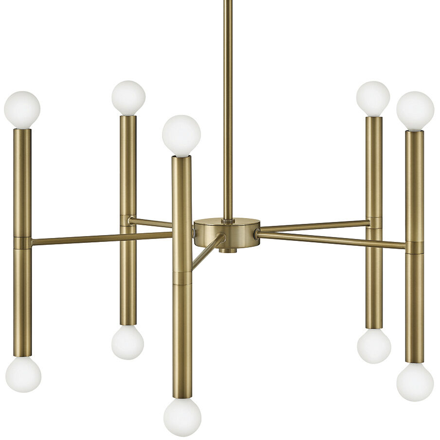 Millie LED 24 inch Lacquered Brass Chandelier Ceiling Light