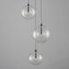 Global LED 11.5 inch Black Multi-Light Pendant Ceiling Light