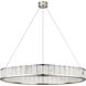Chapman & Myers Iterna LED 40 inch Polished Nickel Ring Chandelier Ceiling Light in Alabaster