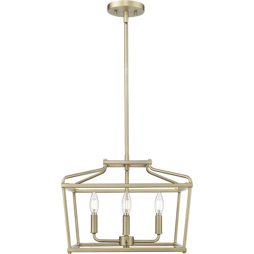 Nellita 4 Light 16 inch Vintage Brass Indoor Pendant Ceiling Light